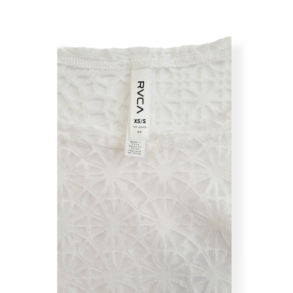 NWOT White RVCA Beach Cover-up XS - Picture 8 of 8